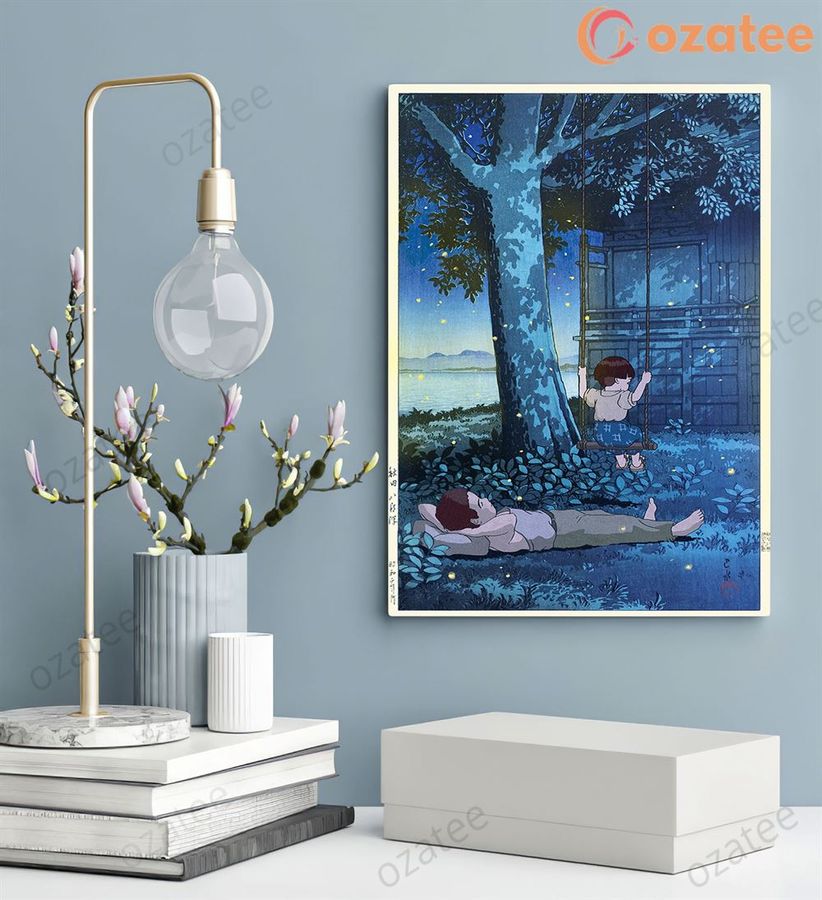 Grave Of The Fireflies  Ghibli And Hachirogata Inlet Poster