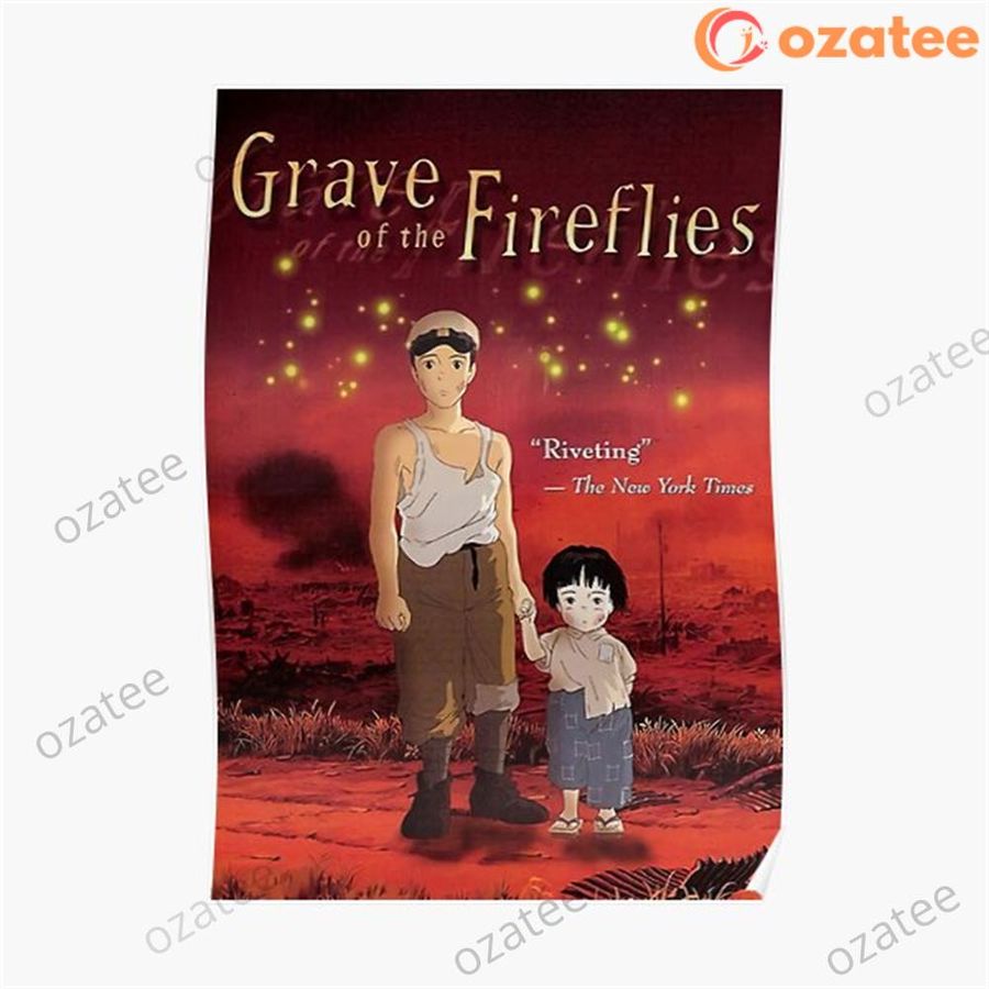 Grave Of The Fireflies Poster ,Canvas Poster Bedroom Decor, for Living Room Bedroom Decoration