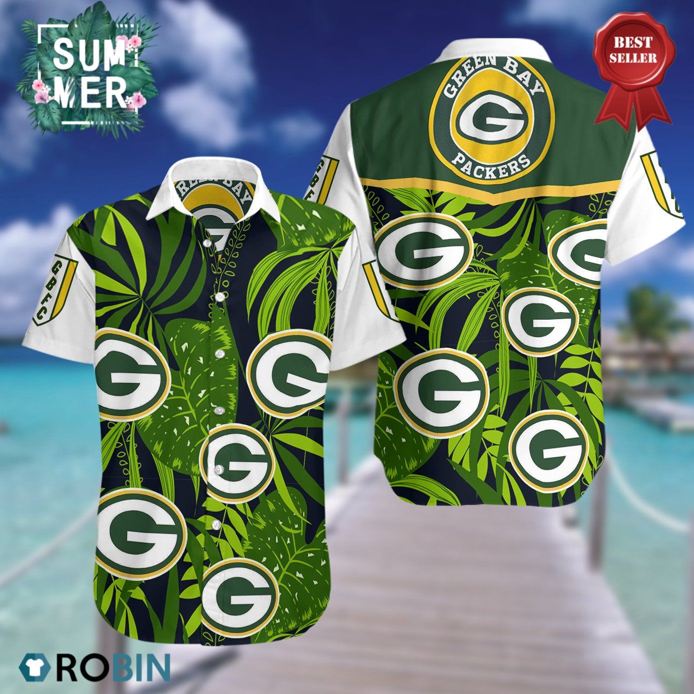 Green Bay Packers Cannabis Hawaiian Pattern Shirt, Button-up T-shirt Hawaii Shirt