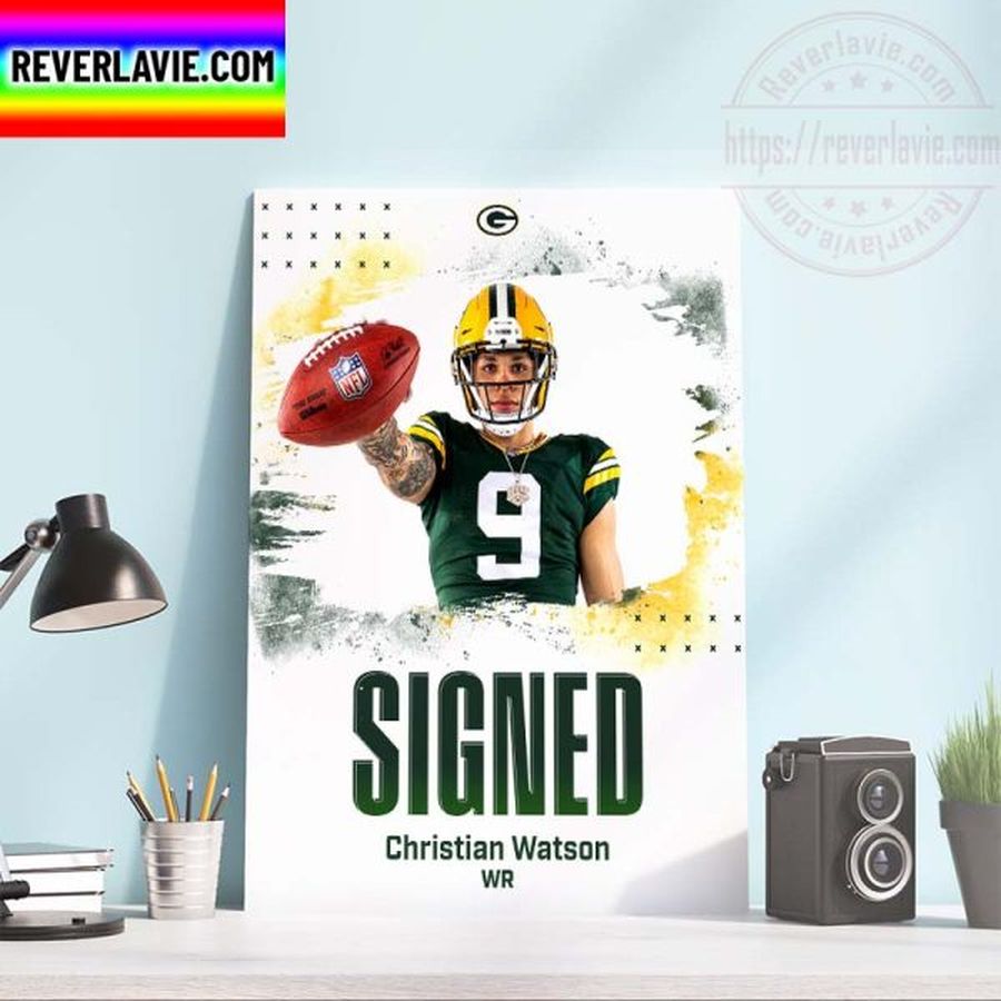 Green Bay Packers Sign Second Round WR Christian Watson Home Decor Poster Canvas