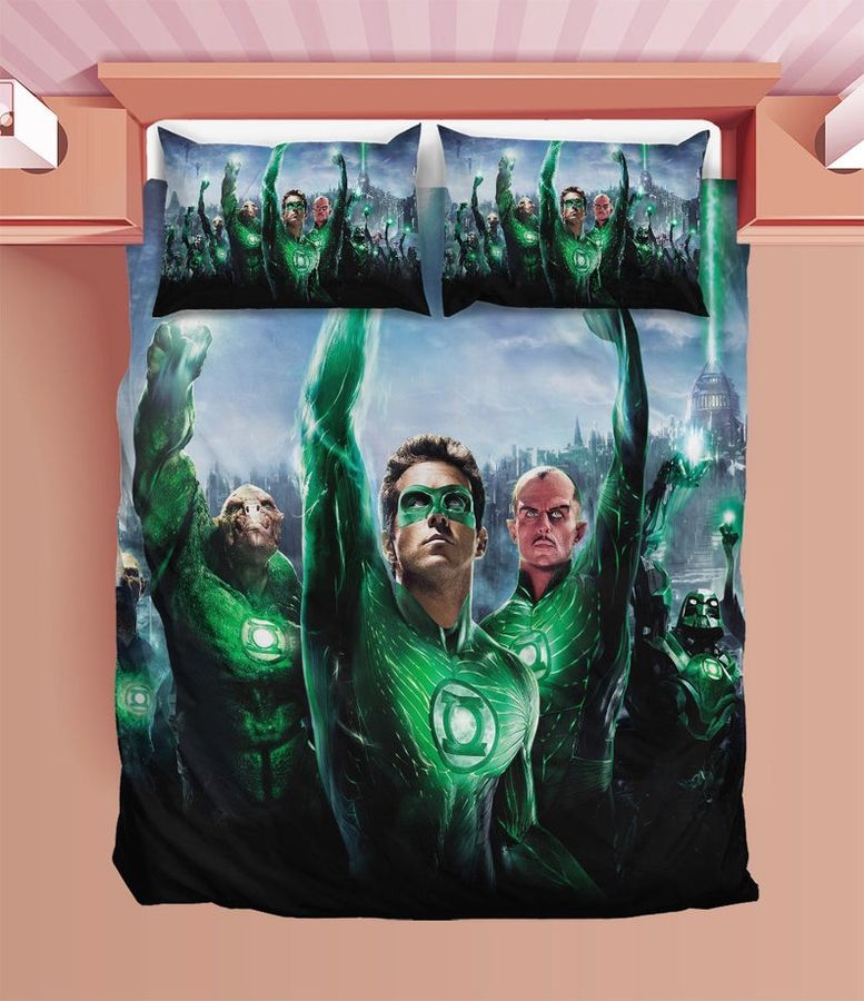 Green Lantern Duvet Bedding Sets Comfortable Gift, Quilt Bed Sets,