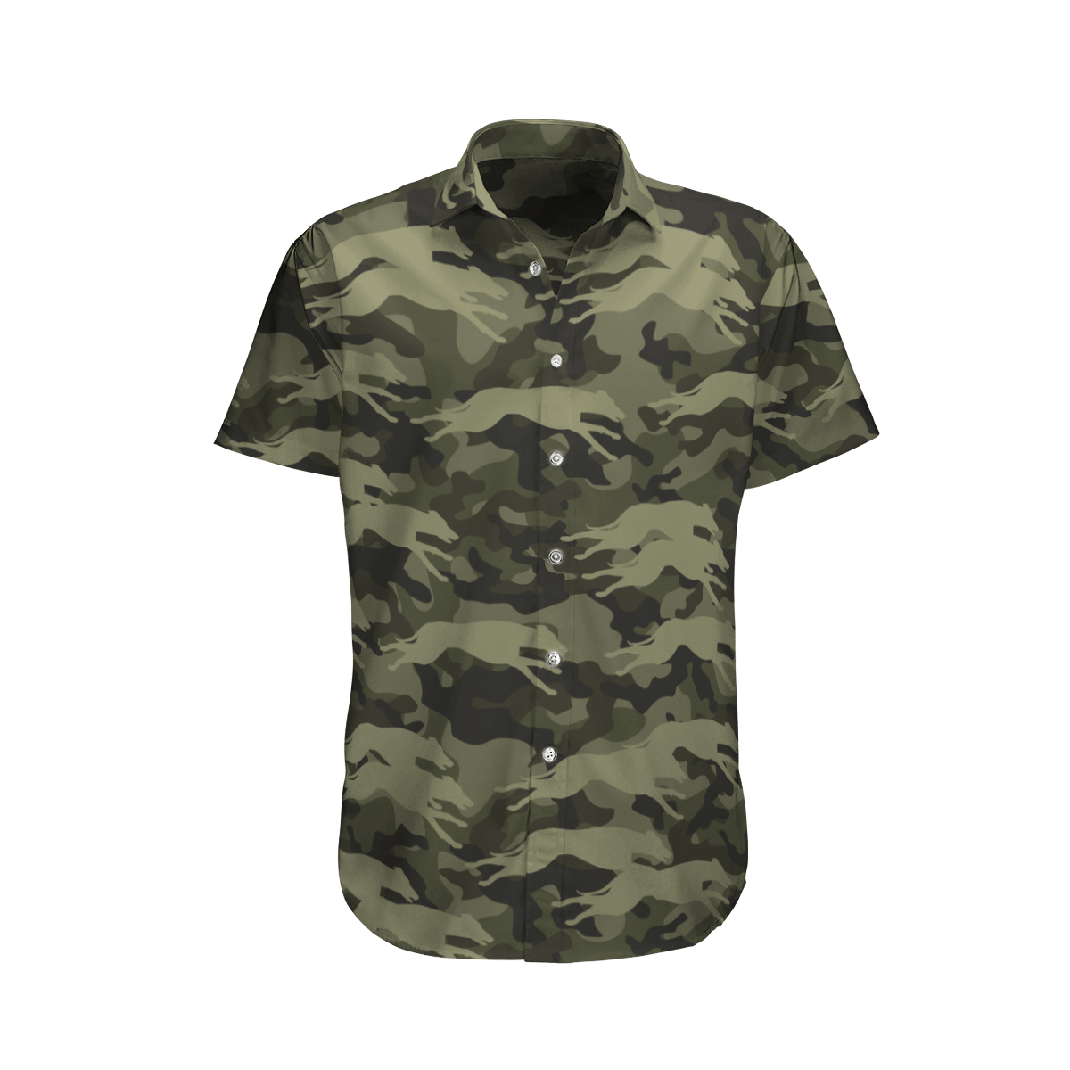 greyhound camo partern Hawaiian Shirt