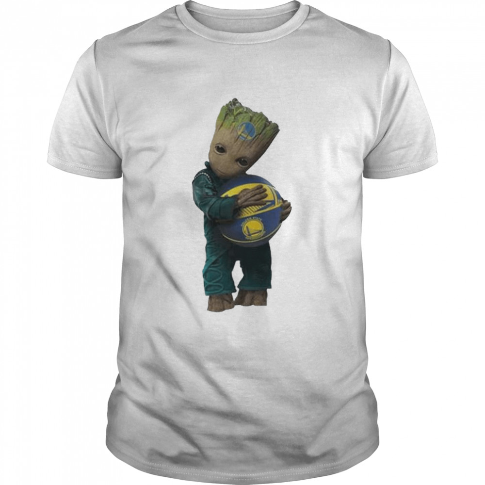 Groot Golden state warriors warning if you touch my team I will touch your butt shirt