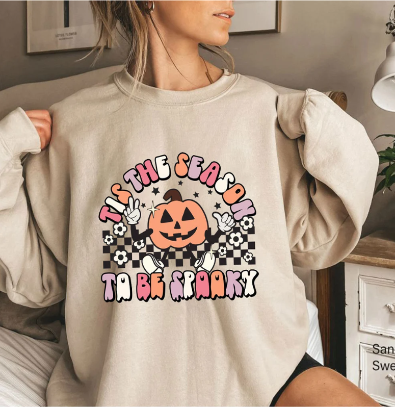 Groovy Tis’ The Season To Be Spooky Shirt Groovy Witch Shirt Happy Halloween Shirt Gift For Halloween