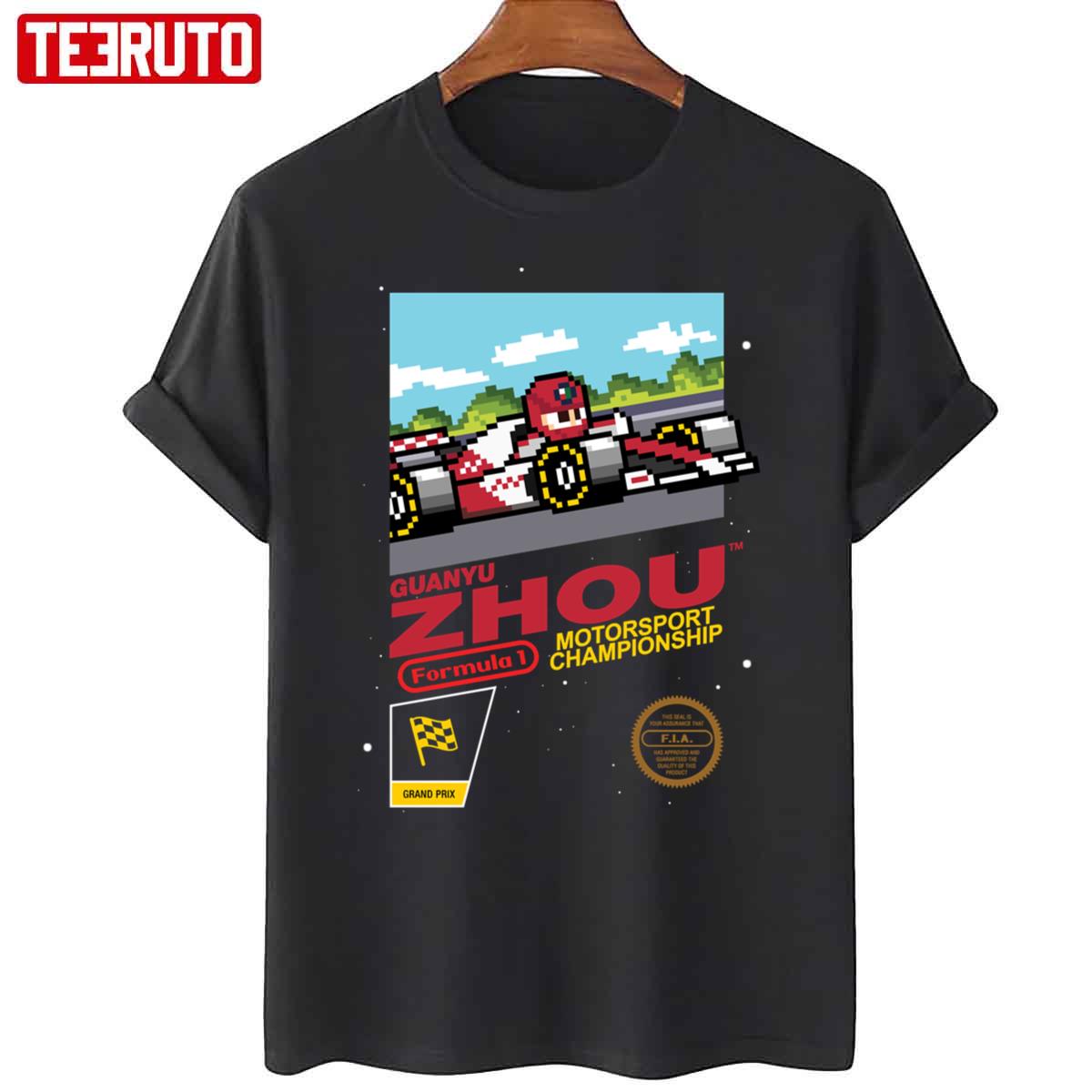 Guanyu Zhou Formula 1 F1 Videogame Pixel Art Unisex T-Shirt