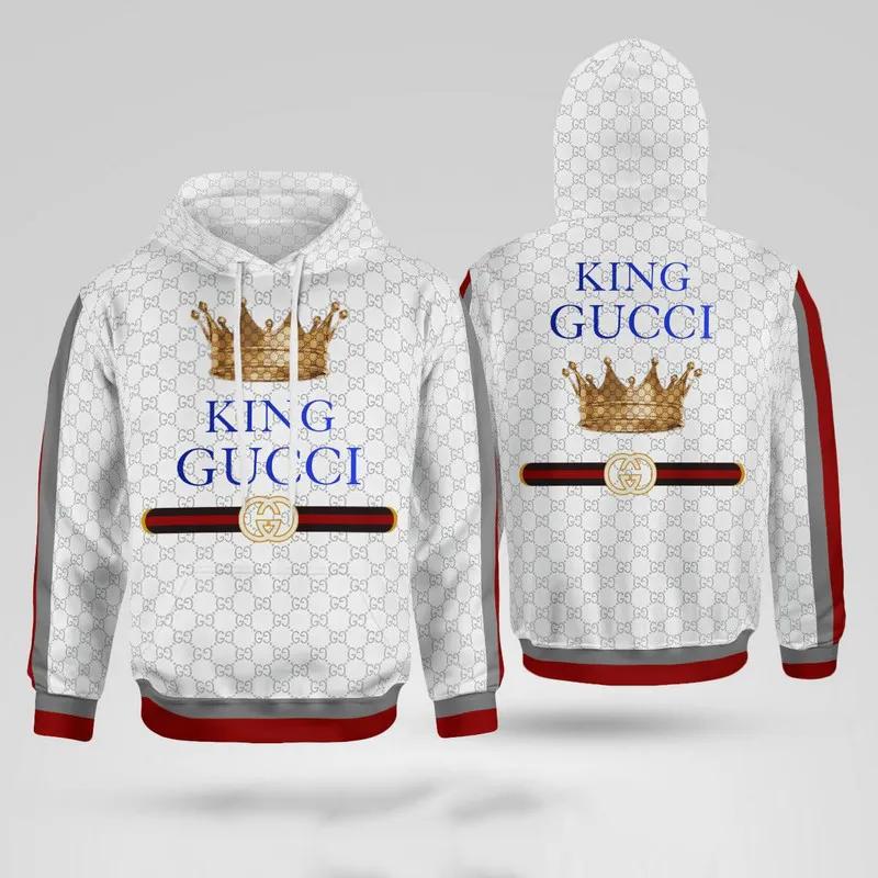 Gucci King Unisex Hoodie, Gucci Logo Hoodie For Men Women