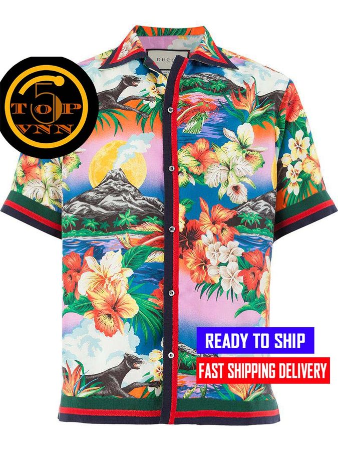 Gucci Silk Hawaiian Shirt And Shorts