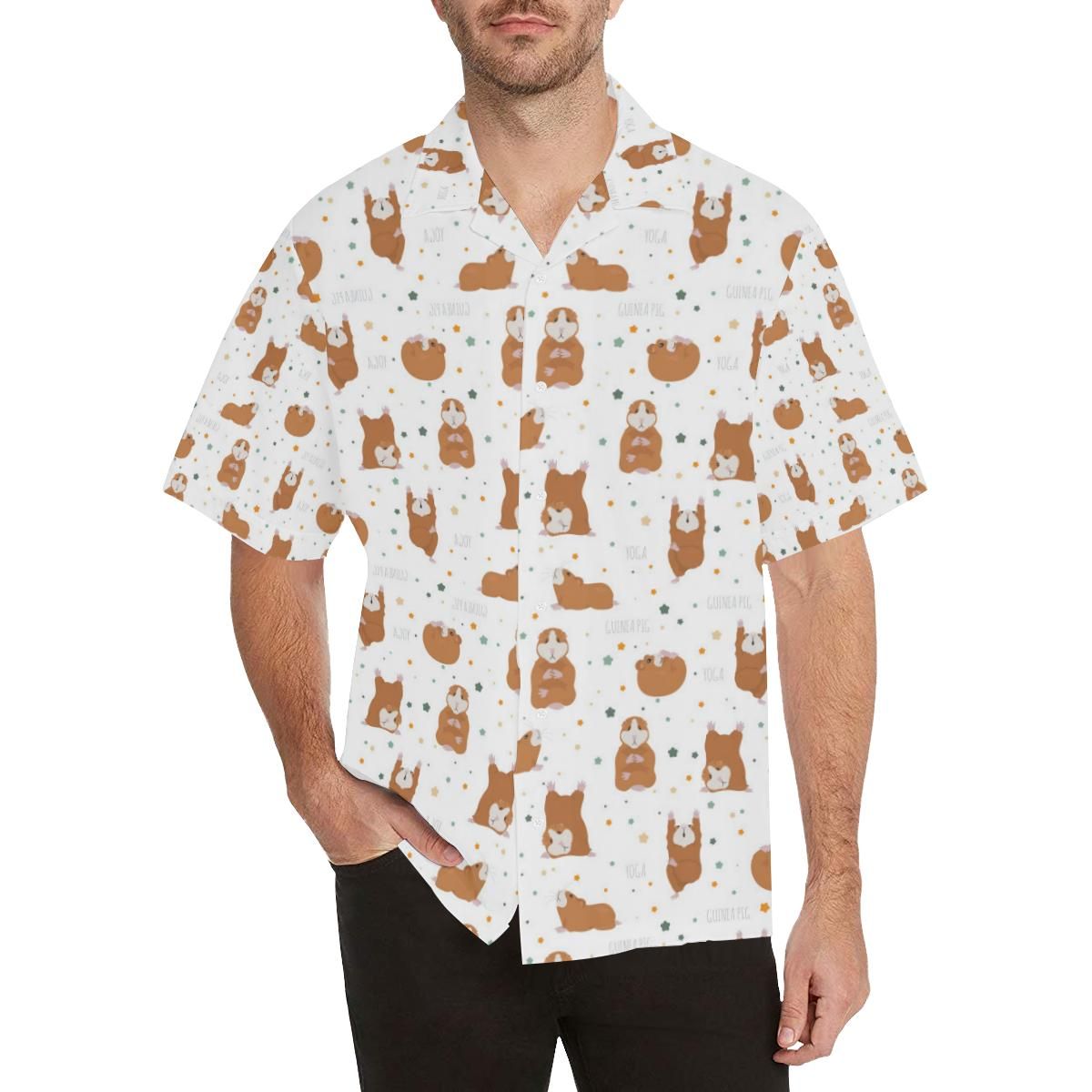 Guinea Pig Pattern Print Design 01 Men’s All Over Print Hawaiian Shirt (model T58)