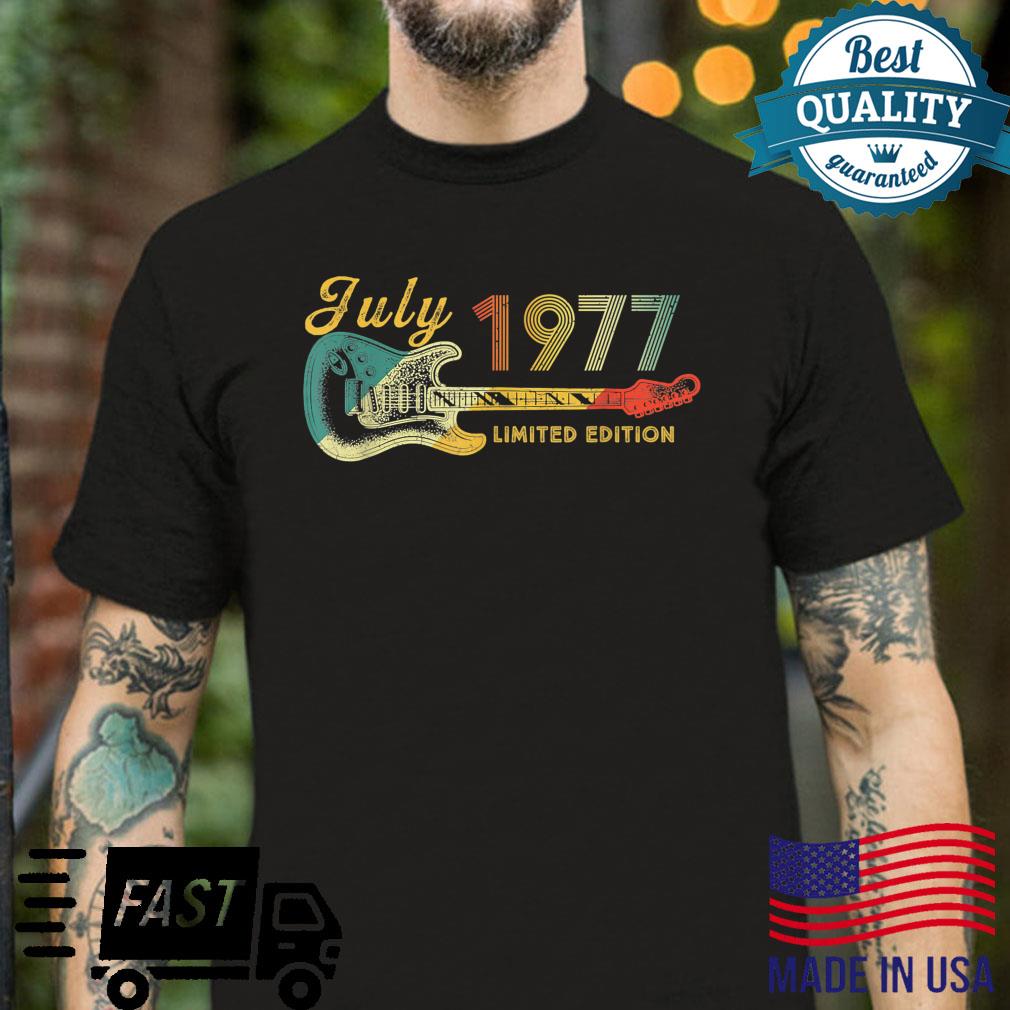 Guitar 45 Year Old July 1977 Limited Edition Shirt