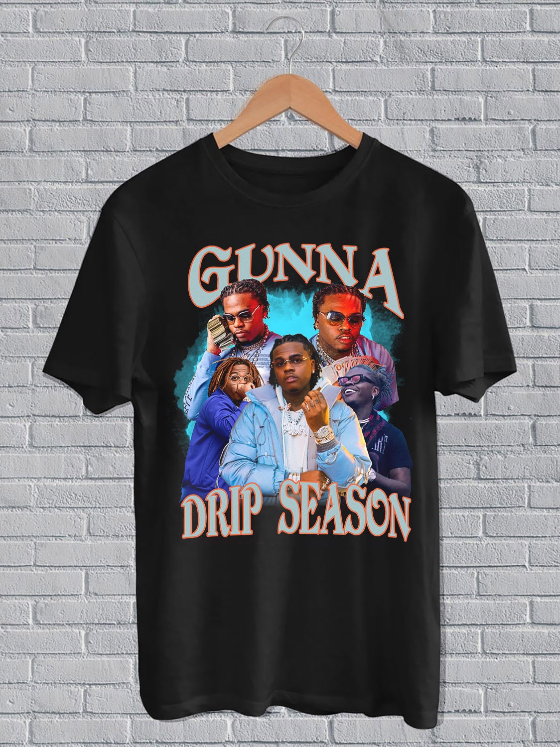 Gunna Wunna Portrait World Drip Season Rapper Unisex T-Shirt
