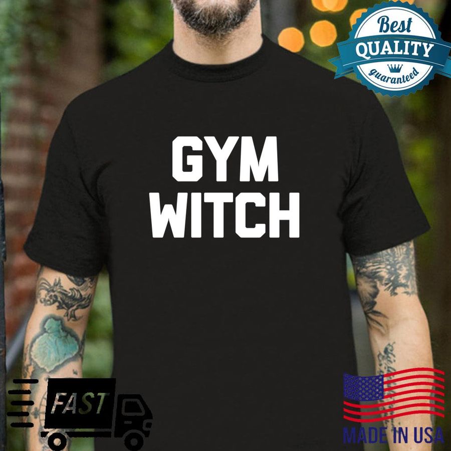 Gym Witch Lustiges Workout Fitness Übung Niedlich Fitnessstudio Shirt