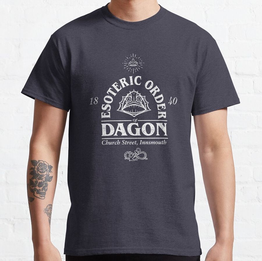 H.P. Lovecraft Shadow Over Innsmouth - Esoteric Order of Dagon (Light Design) Classic T-Shirt