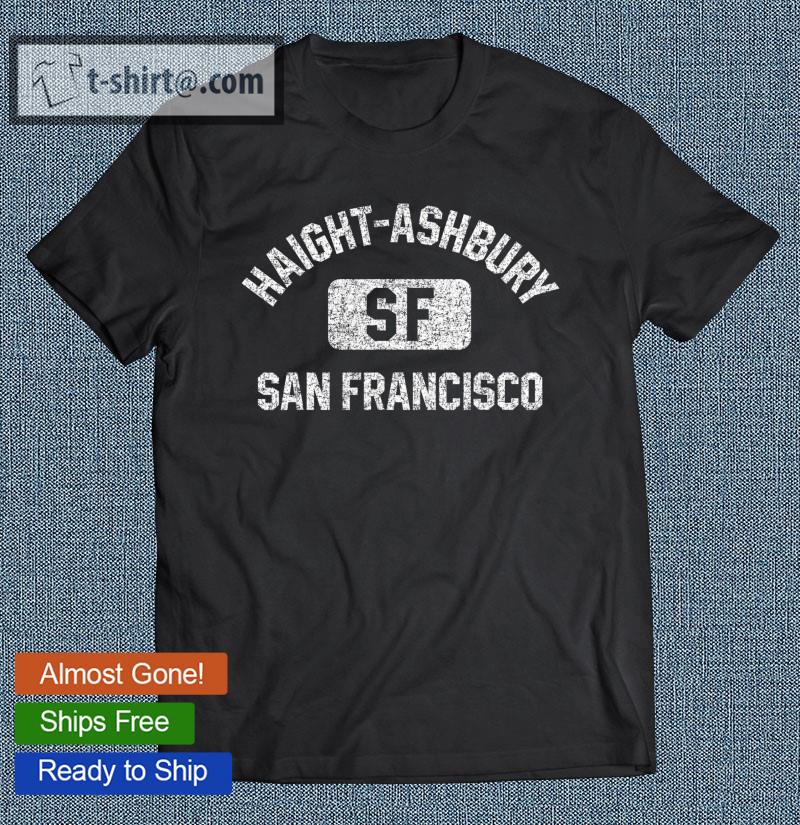 Haight Ashbury Sf Gym Style Pink With Distressed White Print T-shirt