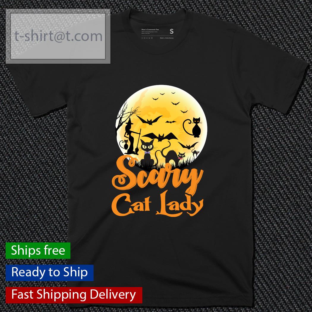 Halloween Scary Cat Lady shirt