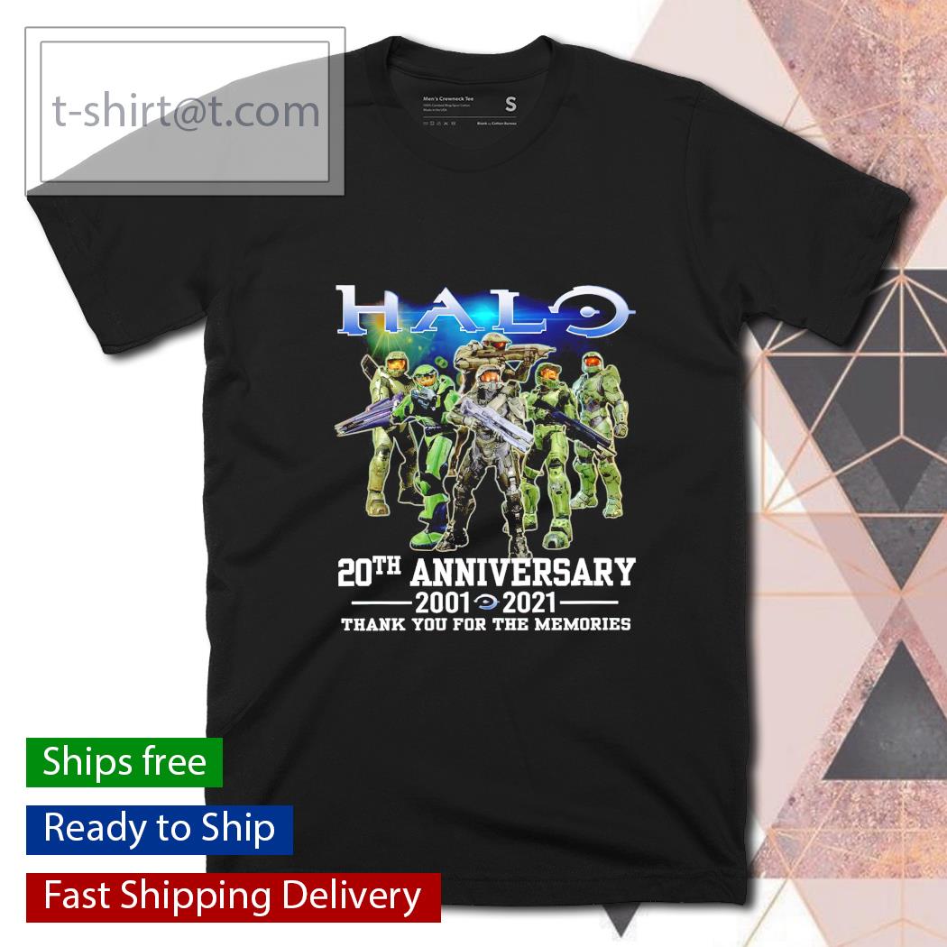 Halo 20th anniversary 2001 2021 thank you for the memories shirt