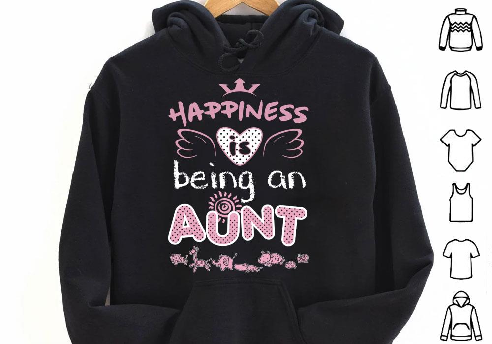 Happiness Is Being An Aunt Pink Shirt