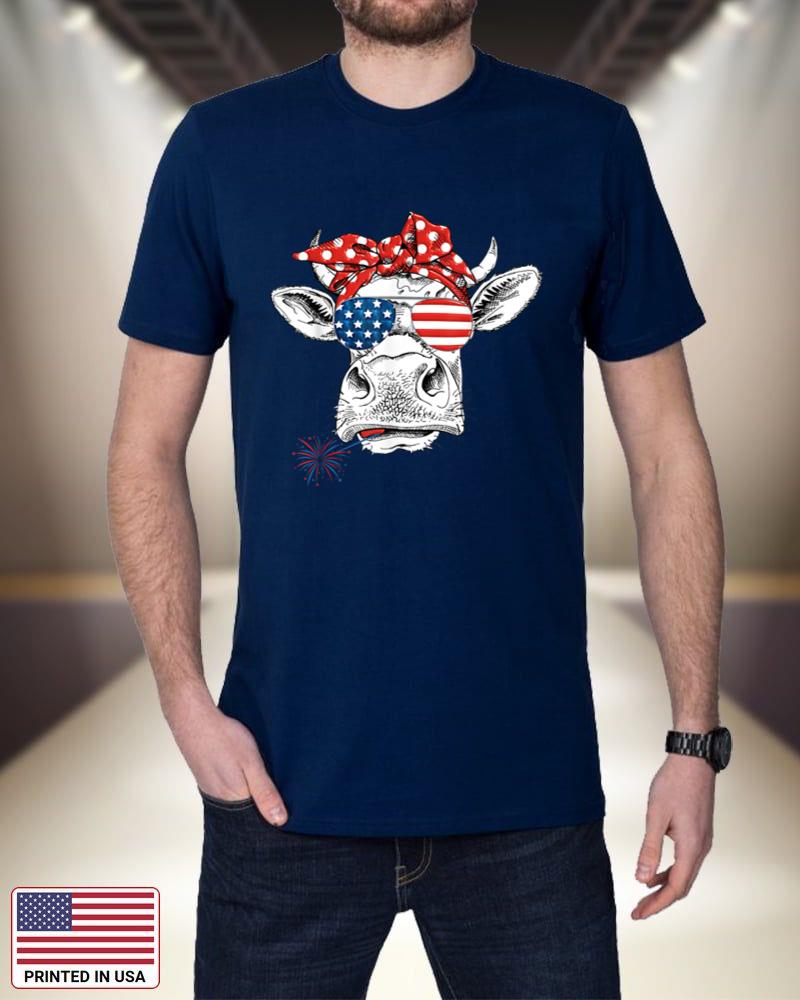 Happy 4th Of July Funny Graphic US Flag Glasses Cow·_1 UZcvz