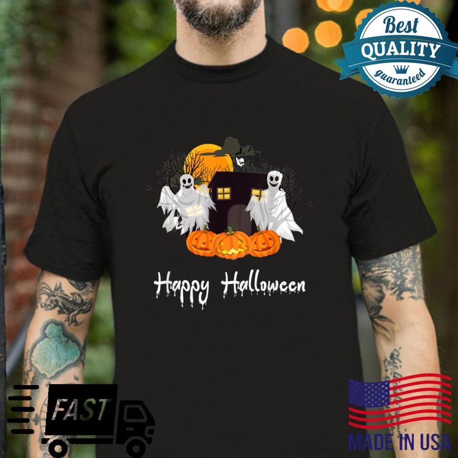 Happy Halloween Ghost Scream Calling Halloween Face Shirt