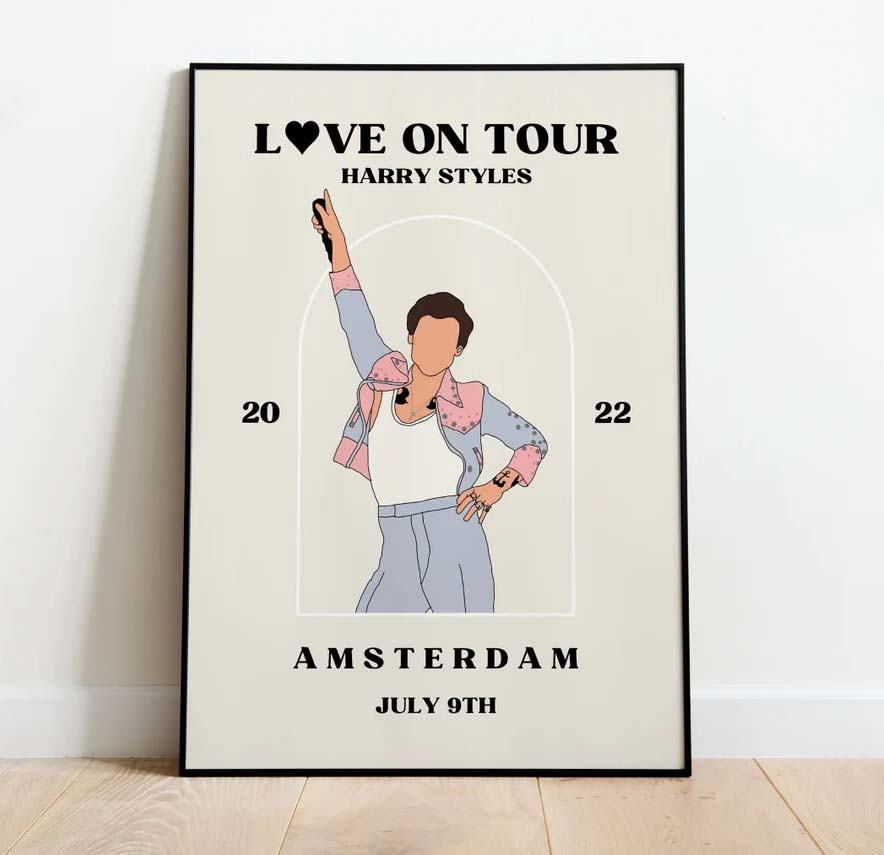 Harry Styles Love On Tour 2022 Amsterdam Poster