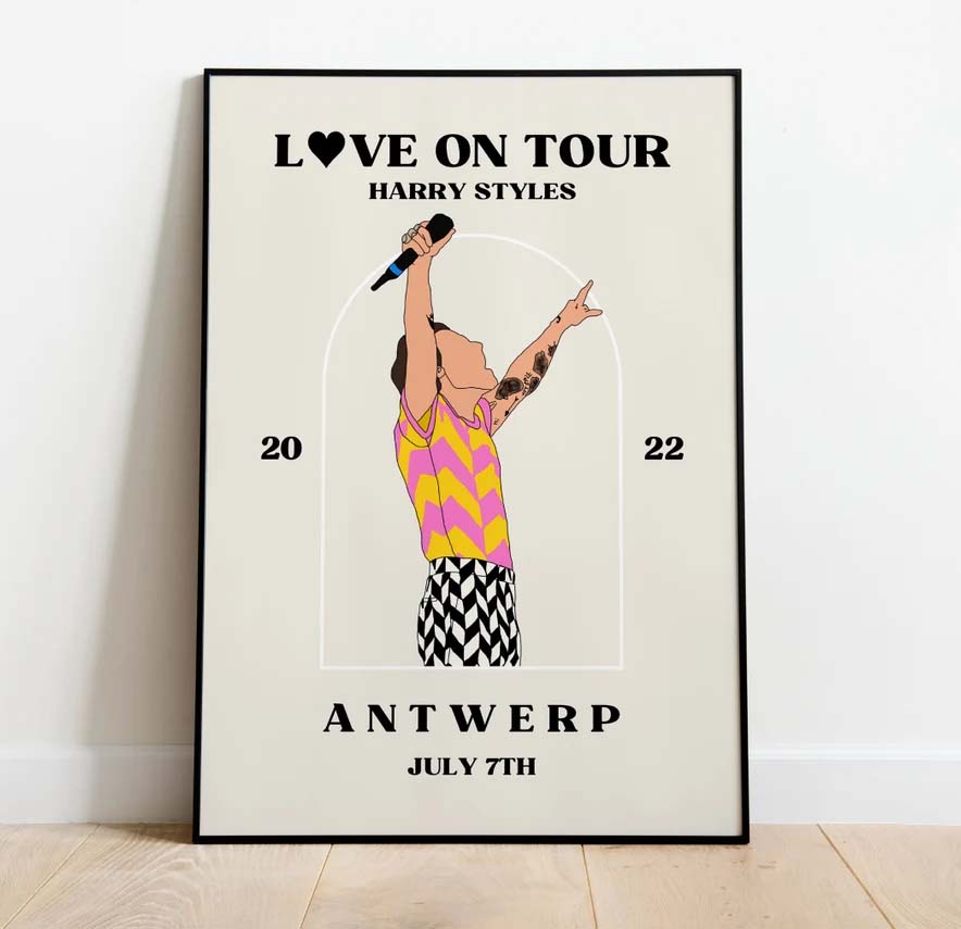 Harry Styles Love On Tour 2022 Antwerp Antwerpen Belgium Poster