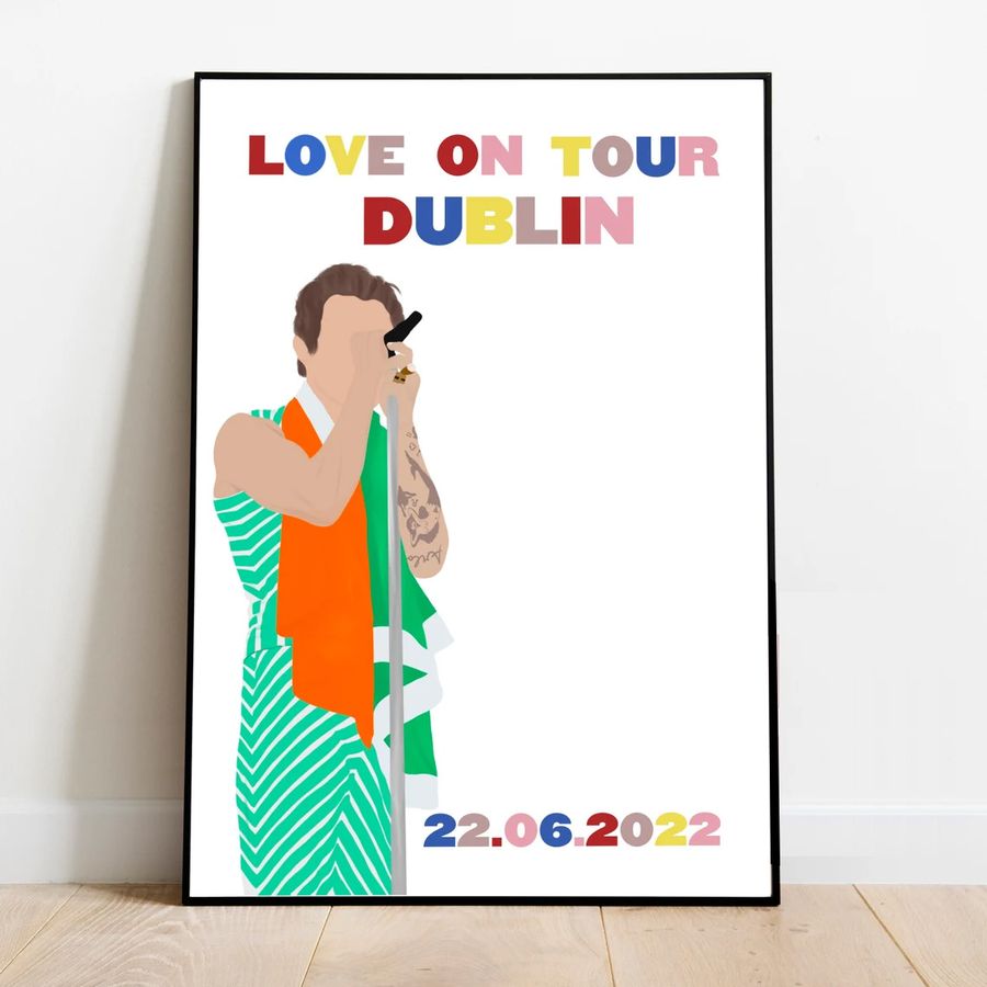 Harry Styles Love On Tour Dublin 2022 Poster