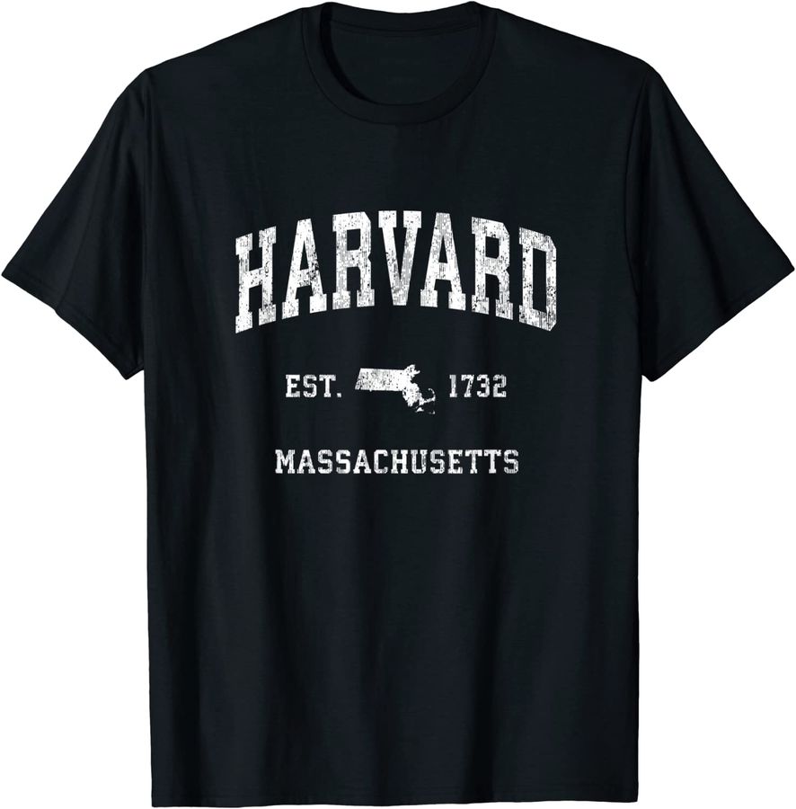 Harvard Massachusetts MA Vintage Athletic Sports Design