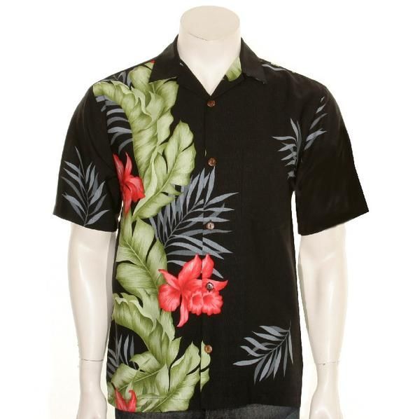Hattie Orchid Panel Men's Aloha Shirt