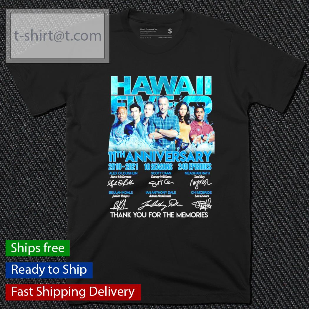 Hawaii Five-0 11th anniversary 2010-2021 signatures shirt