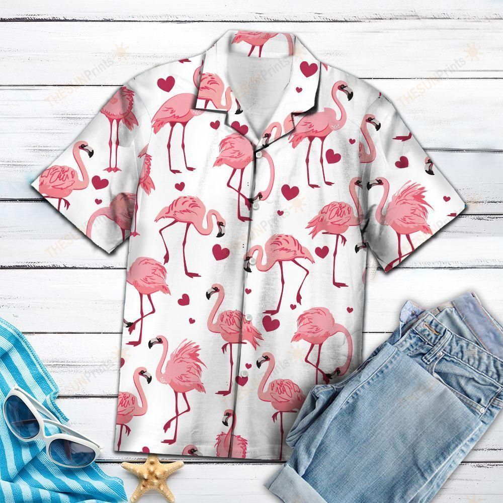 HAWAII SHIRT Beautiful Flamingo -ZX5302 