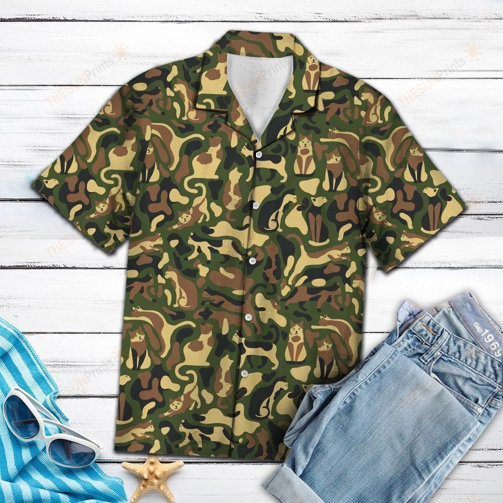 HAWAII SHIRT Cat Camo  -ZX5148 