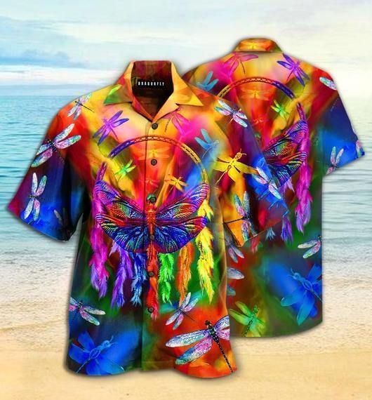 Hawaii Shirt Colorful Dragonflya-ZX0723 