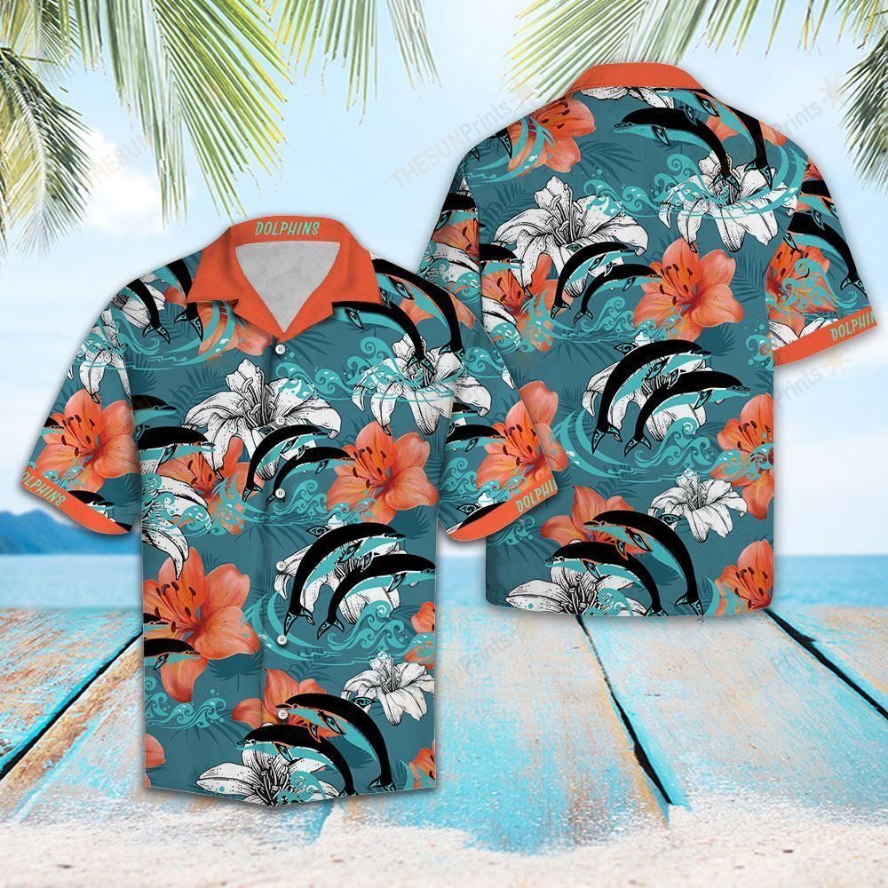 HAWAII SHIRT Lovely Dolphin T-ZX6181 