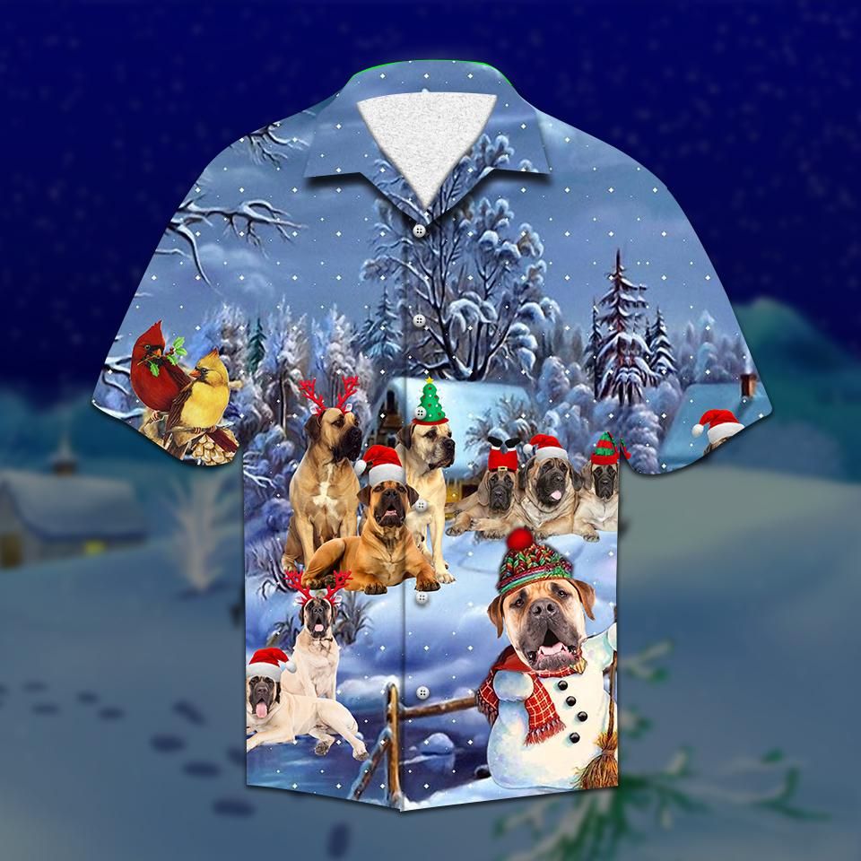 HAWAII SHIRT Mastiff Christmas -zx15634 
