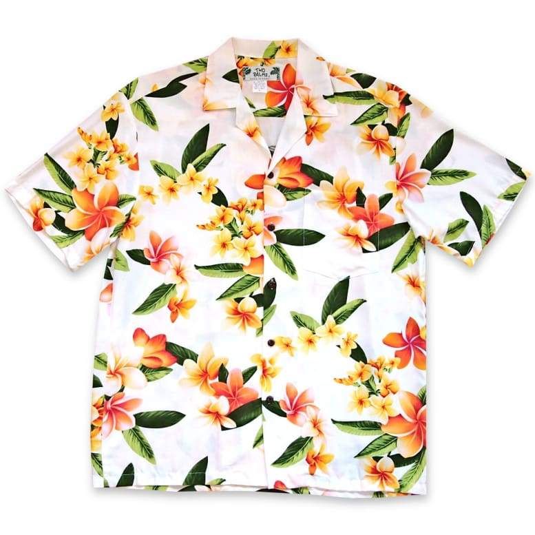 HAWAII SHIRT rain white -ZX8881 