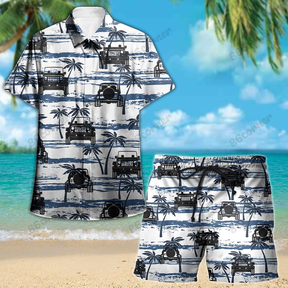 Hawaii Shirt & Short Set Jeep Lover 