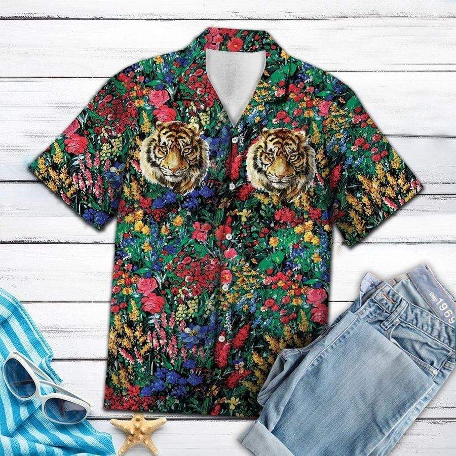 Hawaii Shirt Tiger Flowers -ZX0456 