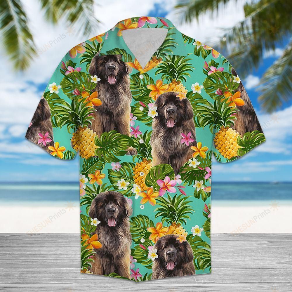 HAWAII SHIRT Tropical Pineapple Leonberger -ZX6190 