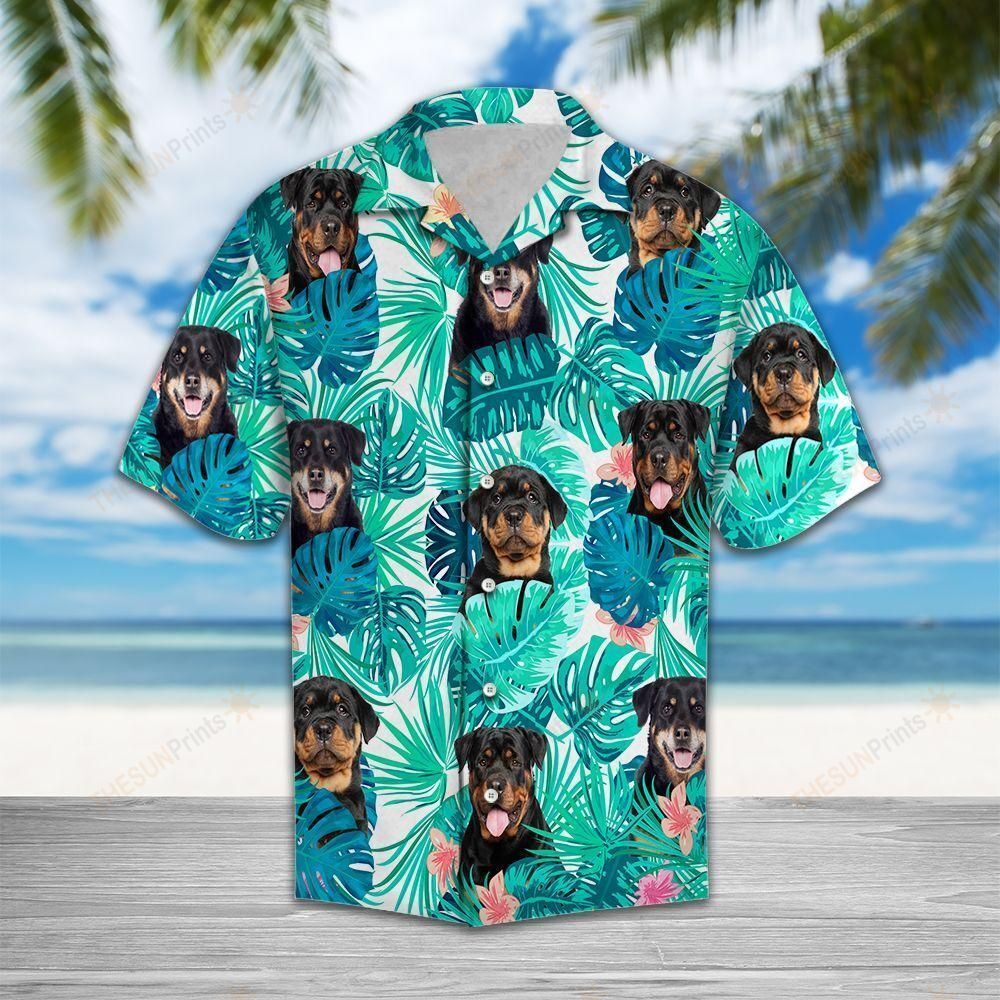 HAWAII SHIRT Tropical Rottweiler -ZX5828 