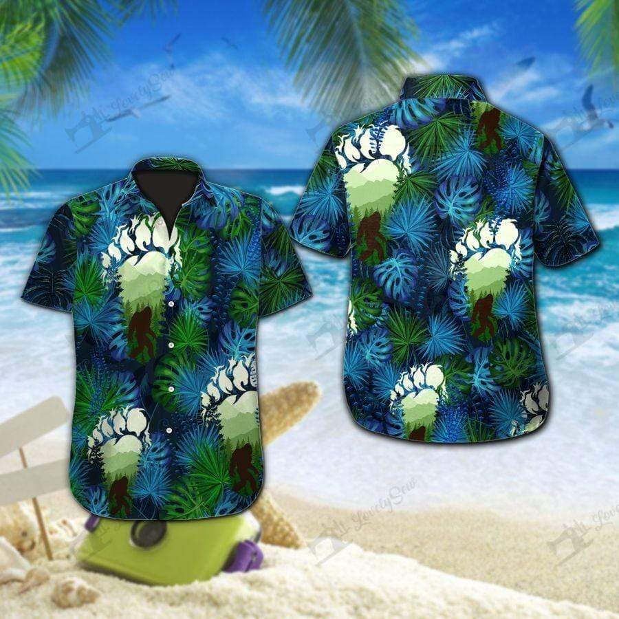 Hawaiian Aloha Shirts Fantastic Bigfoot #DH
