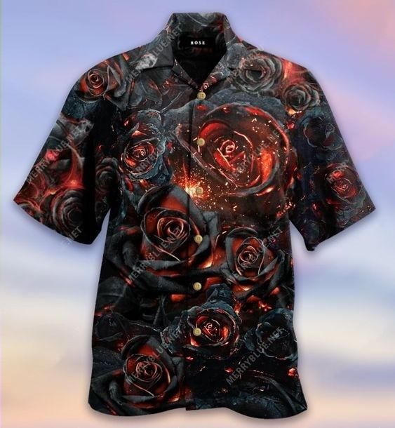 Hawaiian Aloha Shirts Life Is Like Burning Rose