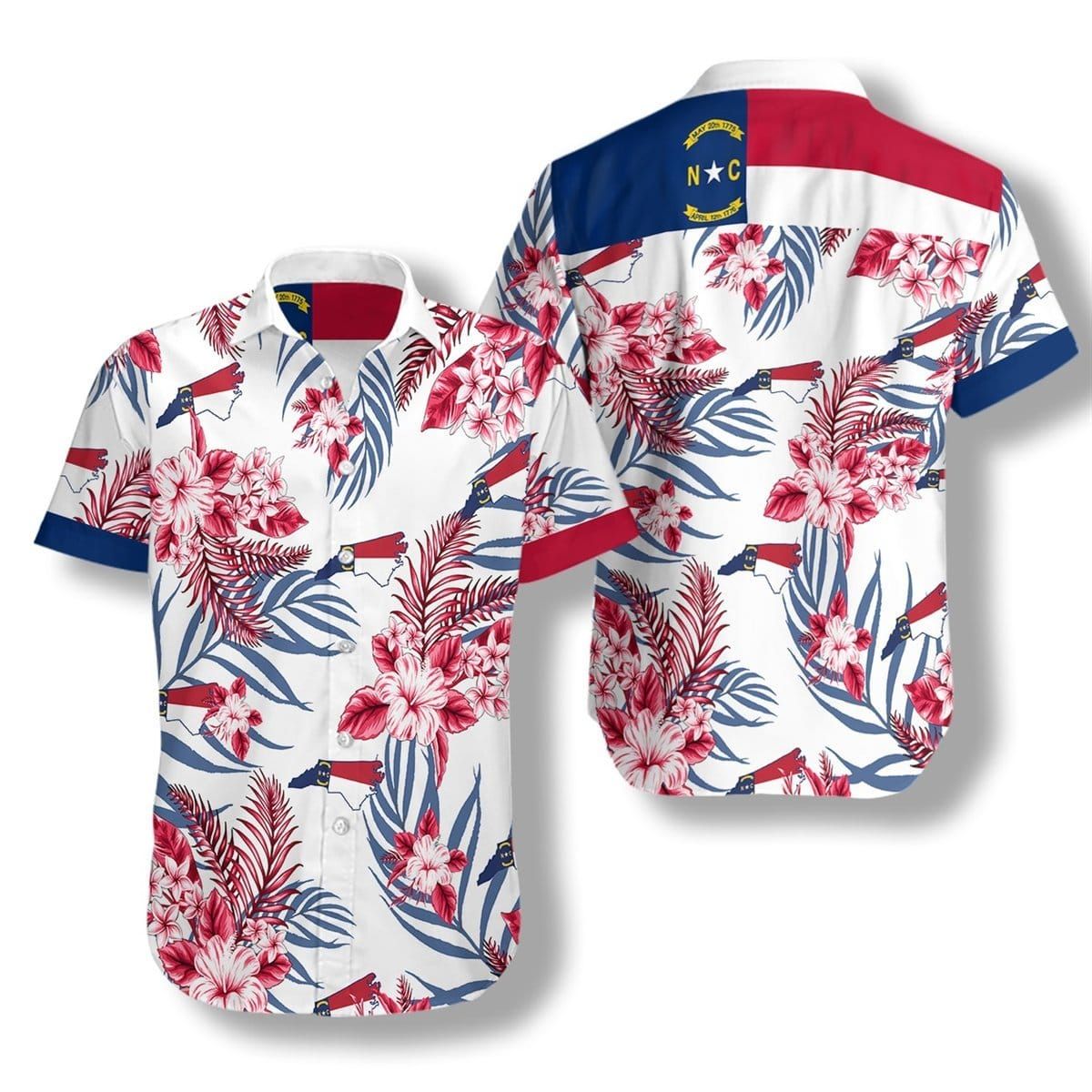 Hawaiian Aloha Shirts North Carolina Proud