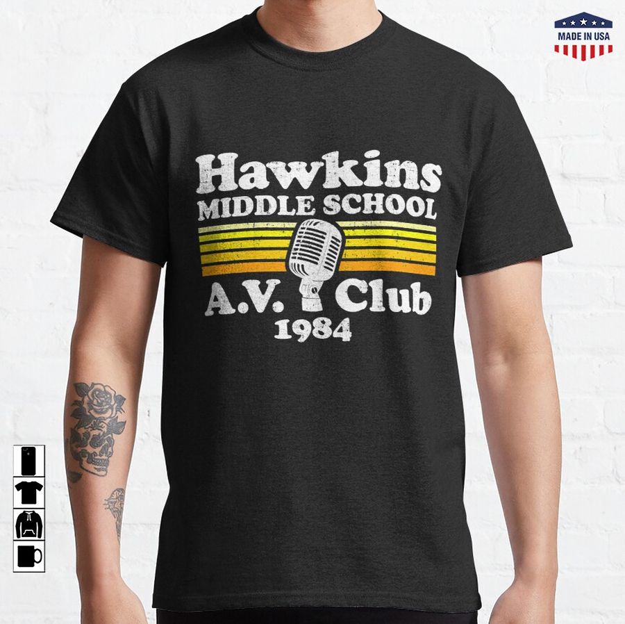 Hawkins Middle School A.V. Club Classic T-Shirt