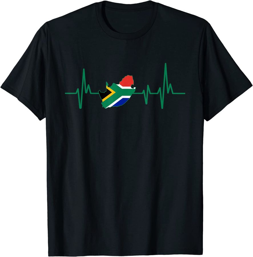 Heartbeat Design South African Flag South Africa