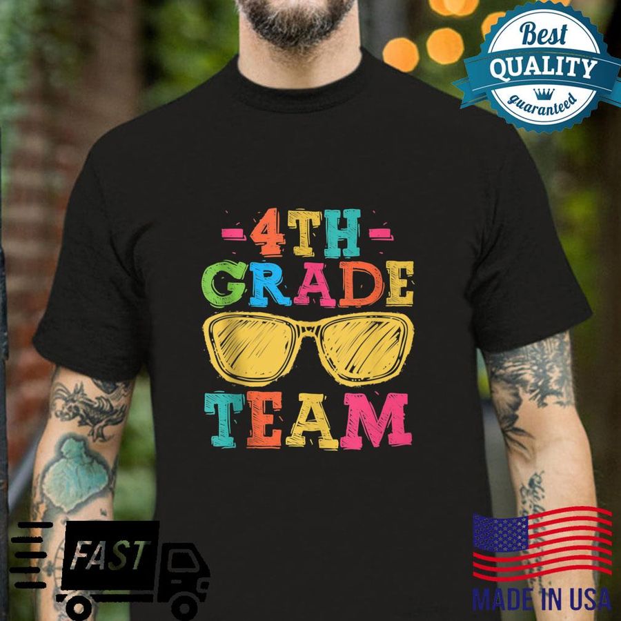 Hello Fourth Grade Team 4th Grade Back to School Teacher Kid Shirt