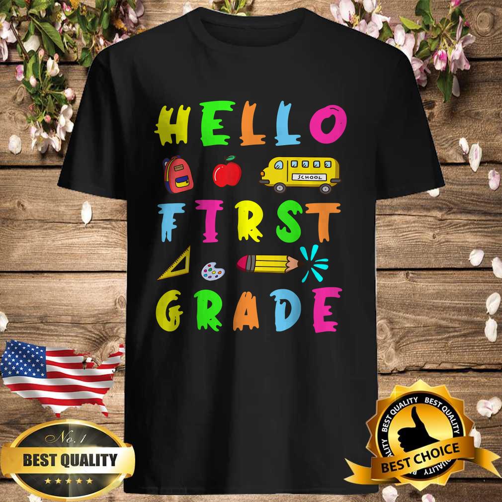 Hello Miss First Grade Back To School Teachers Kids T-Shirt
