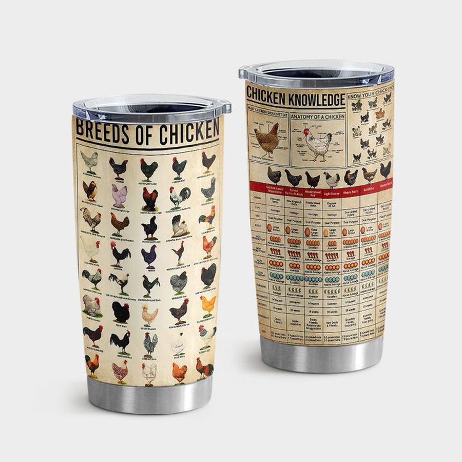 Hen Tumbler With Lid, Chicken Knowledge Tumbler Tumbler Cup 20oz , Tumbler Cup 30oz, Straight Tumbler 20oz