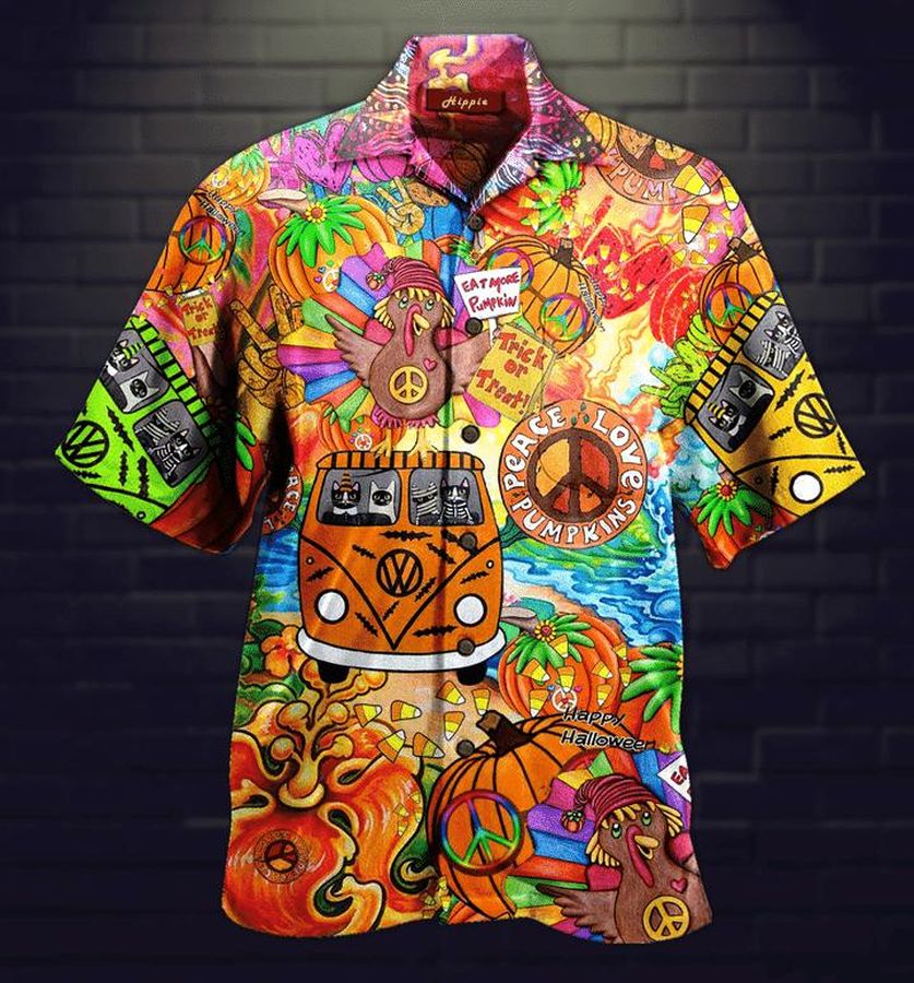 Hippie Halloween Colorful Aloha Hawaiian Shirt