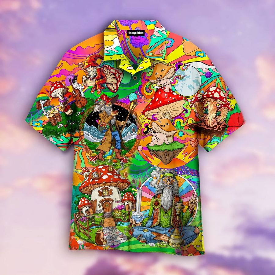 Hippie Mushroom Aloha Hawaiian Shirt