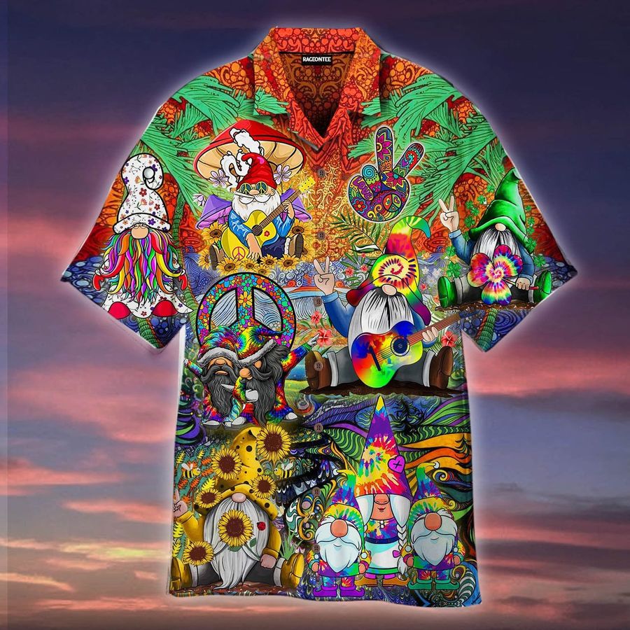 Hippies Gnome Peace Hawaiian Shirt