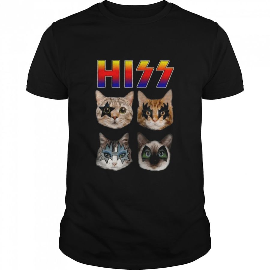 Hiss Cats Kittens Rockin Kiss Band T-Shirt